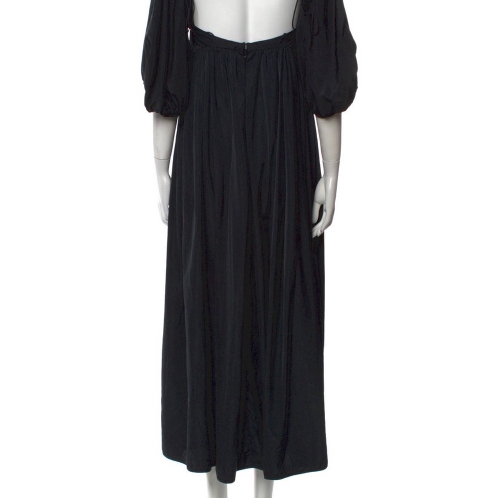 Cecilie Bahnsen Elegant Black Maxi Silk  Dress US 2